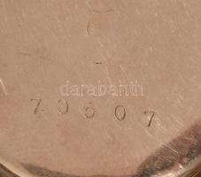 Részben arany (Au) karóra, tokja 14 k arany, szíja részben arany, bruttó 14g