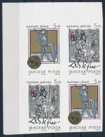 1990 Történelmi arcképcsarnok (II.) ívsarki vágott négyes tömb (6.000)