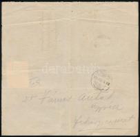 1925 Tértivevény Koronás Madonna 2.500K bérmentesítéssel / Receipt with 2.500K franking "FEHÉRG...