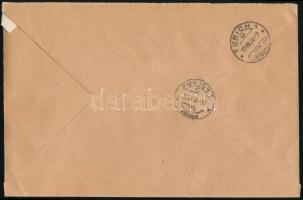 1936 Ajánlott levél Olimpia blokkal / Registered cpver with Olympiad block