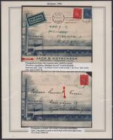 1939 2 db küldemény, egyik légi, másik cenzúrázott / Airmail cover and censored cover