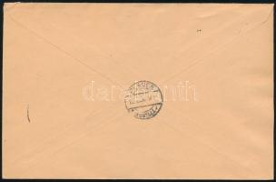 1936 Ajánlott levél 10 db Olimpia bélyeggel, alkalmi ragjeggyel / Registered cover with 10 Olympiad ...