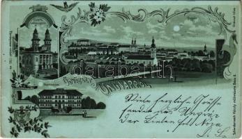 1900 Ungvár, Uzshorod, Uzhorod; Püspöki székesegyház, főgimnázium / cathedral, grammar school. Schwi...