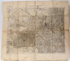 cca 1900 Fehértemplom (Weisskirchen) és Szászkabánya környéke, 2 db (egyforma) katonai térkép, visel...