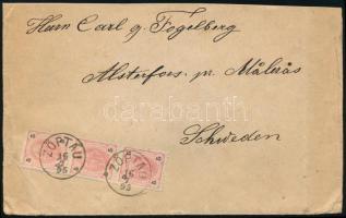 1895 Levél Svédországba / Cover to Sweden "ZÖPTAU"