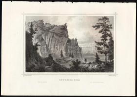 Ludwig Rohbock (1820-1883) - J. Umbach (?-?): A Kopasz Detonáta (Detunata-Gola), Erdély, acélmetszet, papír, jelzett a metszeten, 12x17 cm