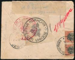 1917 Cenzúrázott ajánlott levél / Censored registered cover