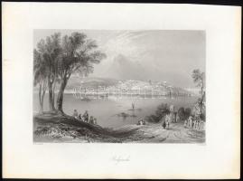 William Henry Bartlett (1809-1854) - Edward Brandard (1819-1898): Belgrád látképe. Acélmetszet, papír, jelzett a metszeten, 12,5x19 cm