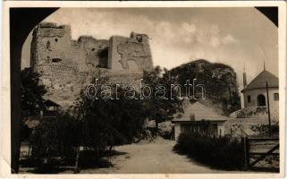 1938 Léva, Levice; Léva ősi vára a csehek kivonulása után "Magyarok! Látogassátok meg felszabadult testvéreiteket!" bevonulás / castle after the withdrawal of the Czechs, entry of the Hungarian troops + "1938 Léva visszatért" So. Stpl. (EB)
