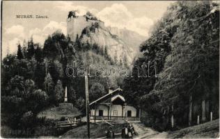 Murány, Murányalja, Murán; vár. Josef Engel kiadása / zámok / castle (EK)