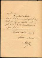 1891 Új-Tátrafüred Gyógyfürdő fejléces levélpapírjára írt személyes hangvételű levél