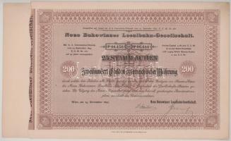 Ausztria / Bécs 1897. "Neue Bukowinaer Localbahn-Gesellschaft (Új Bukovinai Helyiérdekű Vasúttá...