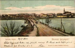 1902 Ipolyság, Sahy; látkép. Kanyó Antal utóda kiadása / general view (r)