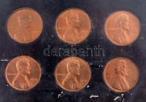 Amerikai Egyesült Államok 1958 k-1972. 1c bronz "Lincoln" (32xklf) "Lincoln Memorial ...