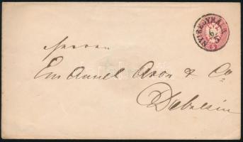 ~1863 5kr díjjegyes boríték / PS-cover "NYÍREGYHÁZA"