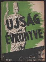 1939 Az Ujság Mindent tudok évkönyve. Sérült borítóval.