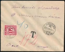 1934 Levél Budpestről Kecskemétre 40f portóval / Cover with 40f postage due stamp