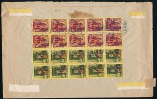 1945.10.26. Levél 20 bélyeges hátoldali bérmentesítéssel