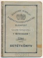 1941-1942. "Magyar Királyi Postatakarékpénztár - Mosonmagyaróvár" betétkönyve, bejegyzésekkel