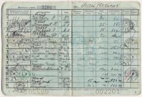 1941-1942. "Magyar Királyi Postatakarékpénztár - Mosonmagyaróvár" betétkönyve, bejegyzések...