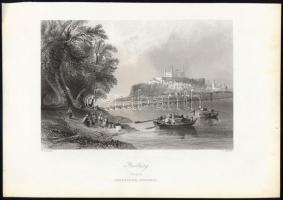 William Henry Bartlett (1809-1854) - Joseph Clayton Bentley (1809-1851): Pozsony (Pressburg). Acélmetszet, papír, jelzett a metszeten, 12x18 cm