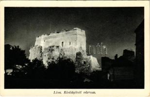 Léva, Levice; kivilágított várrom. Foto Hajdu / Levicky hrad / castle ruins illuminated at night (EK)