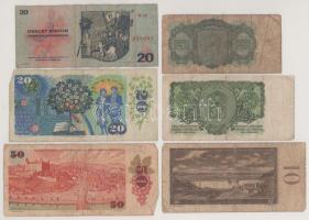 Csehszlovákia 1960. 10K "E" + 1961. 3K + 1961. 5K + 1970. 20K + 1987. 50K + 1988. 20K T:F,...