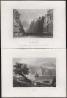 William Henry Bartlett (1809-1854): 4 db acélmetszet - Duna, Kazán-szoros, Babakáj-szikla, jelzettek...