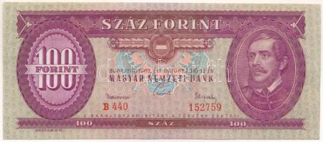 1962. 100Ft "B 440 152759" T:F szép papír Adamo F31