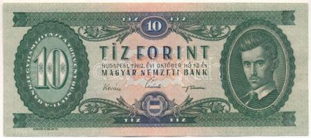 1962. 10Ft "A 027 236921" T:F szép papír Adamo F6