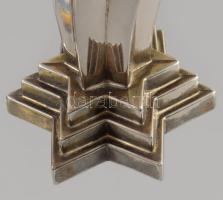 Dávid csillag váza. Krómozott fém A&amp;W jelzéssel, 13 cm