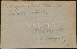 1945 Levél 10 x 1P hátoldali bérmentesítéssel, "TISZAFÖLDVÁR-ÓSZÖLLŐ" mozgóposta bélyegzés...