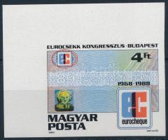 1988 Eurocsekk Kongresszus ívsarki vágott bélyeg