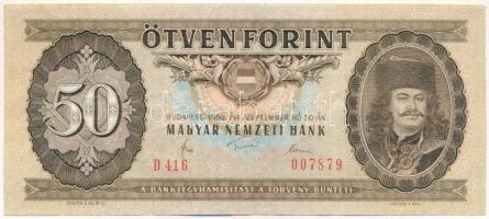 1980. 50Ft "D 416 007879" T:F szép papír Adamo F21