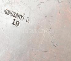 Kopcsányi Ottó (1933-2016) Díszdoboz, jelzett, zománcozott 10x10 cm