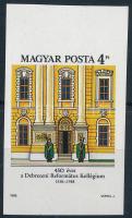 1988 450 éves a Debreceni Református Kollégium ívszéli vágott bélyeg