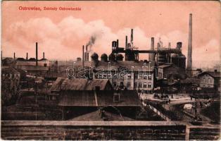 1918 Ostrowiec Swietokrzyski, Zaklady Ostrowieckie. Bykowski / factory + "K.u.k. Etappenpostamt Skarzysko" "K.u.k. Heeresbahnstation Skarzysko" (EK)