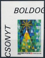 1988 Karácsony ívsarki vágott bélyeg az ívszélen felirattal (3.600)