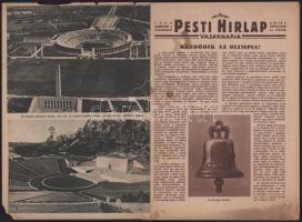 1936 A Pesti Hírlap Vasárnapja olimpiai száma, 1936. aug. 2., különszám a berlini olimpiáról, sérült...