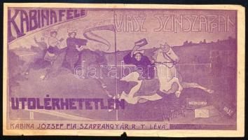 Kabina féle viasz szappan (Léva) számolócédula, kis szakadással