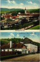 1926 Heiligenkreuz, Kaffeehaus Zur Schmiede / café, view (Rb)