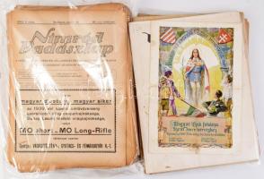 cca 1900-1944-1956 Vegyes nyomtatvány tétel, 23 db, közte 1 db 1956-os újság, közte 1-2 más jellegű nyomtatvánnyal, a többi régi újságok, napilapok, közte érdekes számokkal is.