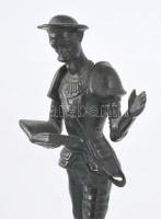 Kasli jelzéssel: öntöttvas Don Quijote szobor. 21 cm