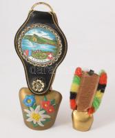 2 darab szuvenír csengő, h: 10-20 cm