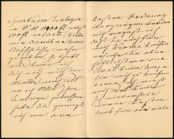 1893 gróf Erdődy Jenny saját kezűleg írt, német nyelvű levele, "Herr von Csécsy" megszólít...