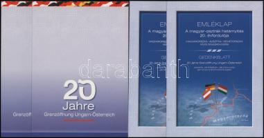 2009 A magyar-osztrák határnyitás 20. évfordulója 2 db magyar és 2 NSZK emléklap, magyar, német és o...