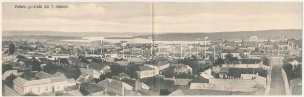 Turnu Severin, Szörényvár; Vederea Generala. Victor Maldarescu / general view. 2-tiled folding panoramacard