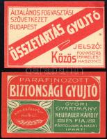 Összetartás gyújtó és Neubauer Károly és Fia Biztonsági Gyújtó 2 db