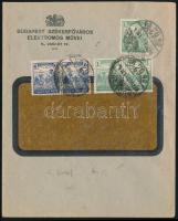 1922 Levél 2 x 6K + 3 x 1K bérmentesítéssel, "BUDAPEST"