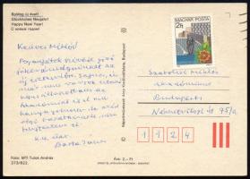 Barta János (1901-1988) irodalomtörténész, egyetemi tanár, az MTA tagja saját kezűleg megírt képeslapja Szabolcsi Miklós (1921-200) irodalomtörténész részére
